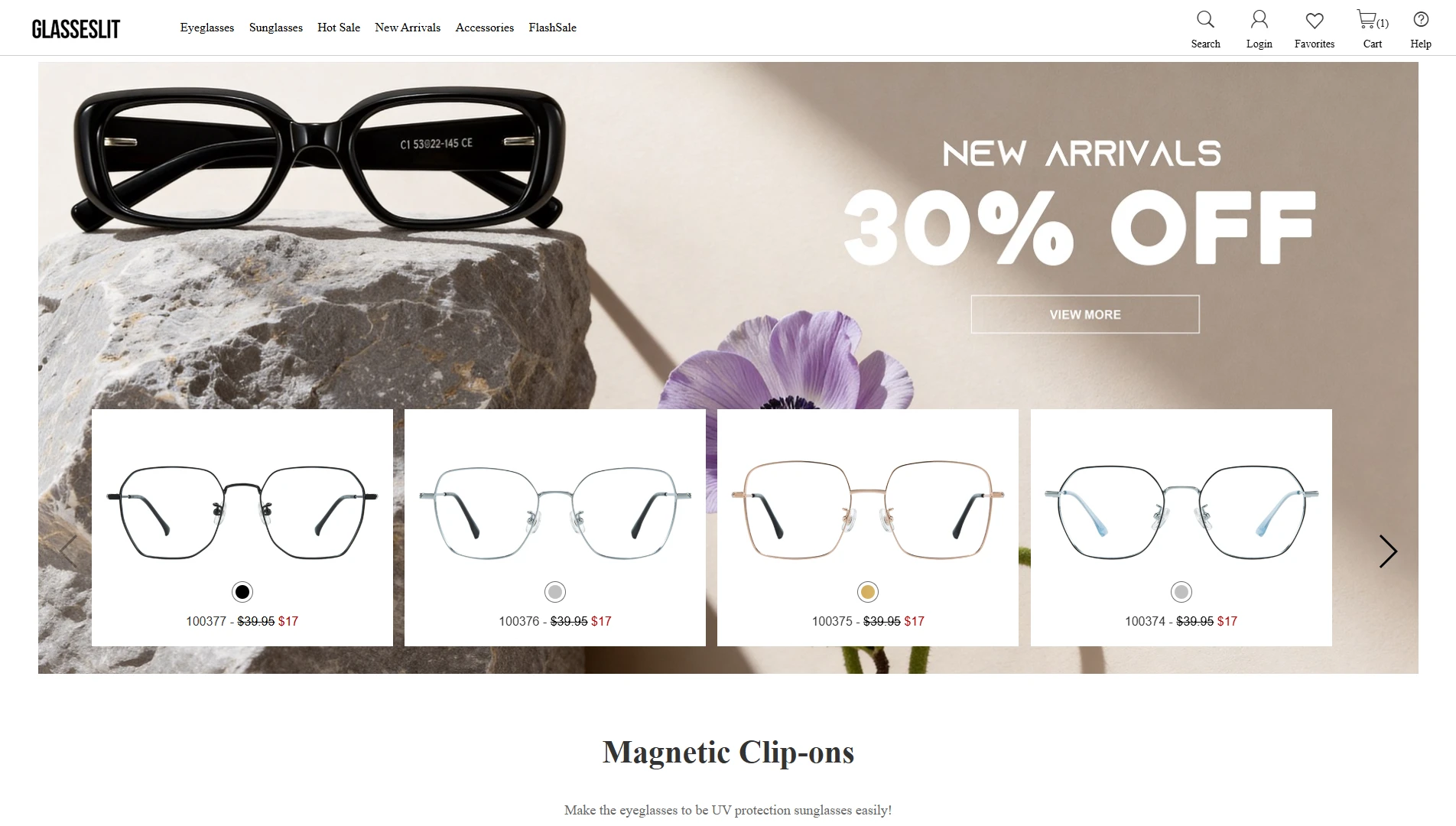 Glasseslit Banner