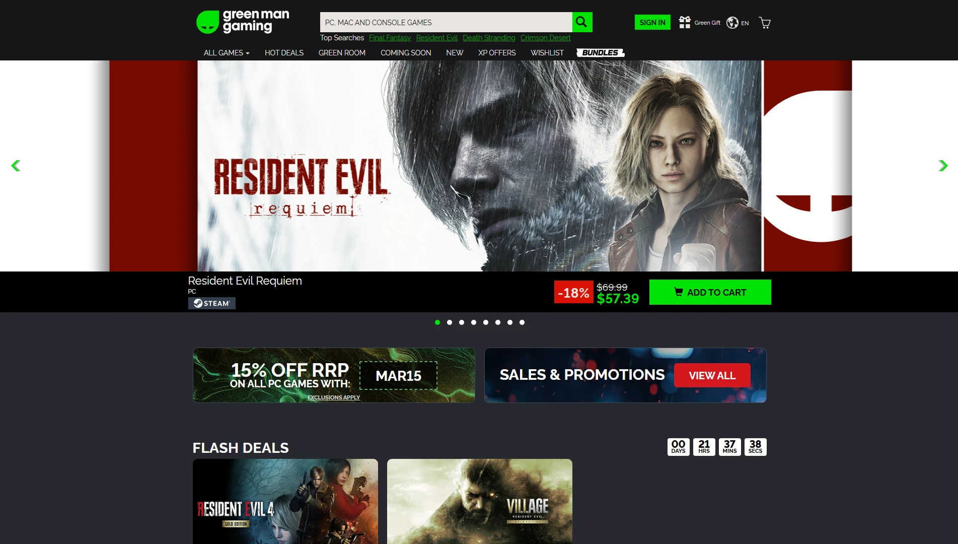Green Man Gaming logo