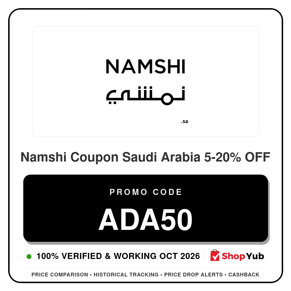 Verified Namshi Coupon Saudi Arabia 5-20% OFF - Promo Code: ADA50 - 2026